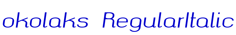 okolaks RegularItalic 字体